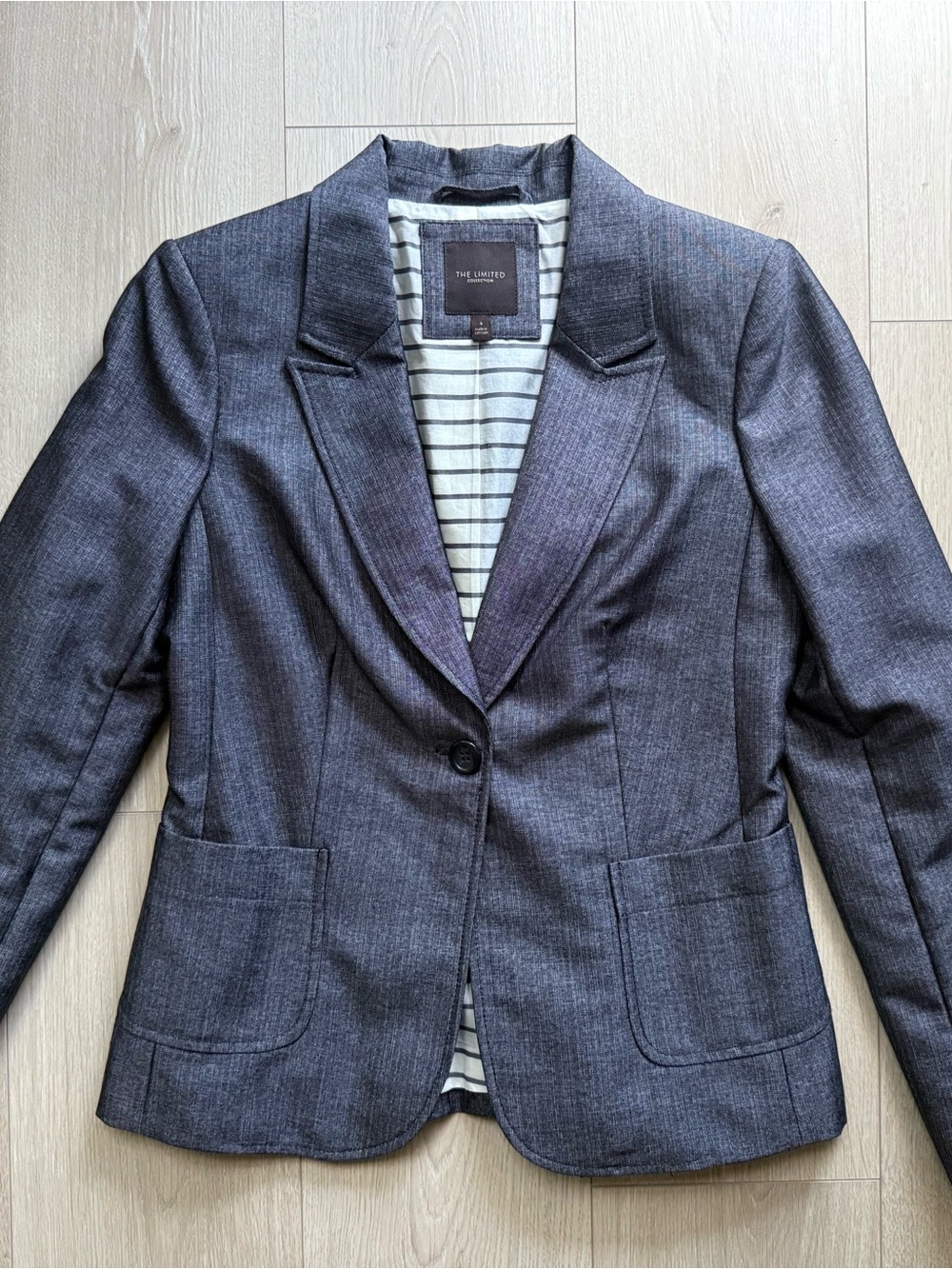 The Limited Women's Heather Gray Single-Button Blazer - Size S / 4